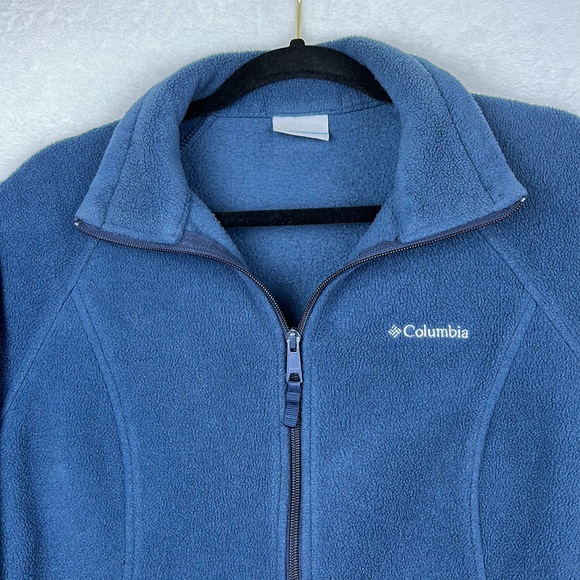 Columbia Men’s Zippered Fleece Jacket Navy Size Large - Picture 3 of 9